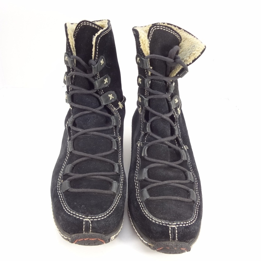 Timberland Reykir Ghille Black Suede Womens Waterproof Mid Calf Winter Boots